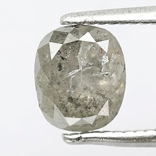 1.27 CT Oval Shape Diamond , Natural Diamond , Salt and Pepper Diamond , Natural Grey Black Color Diamond , Loose Natural Diamond