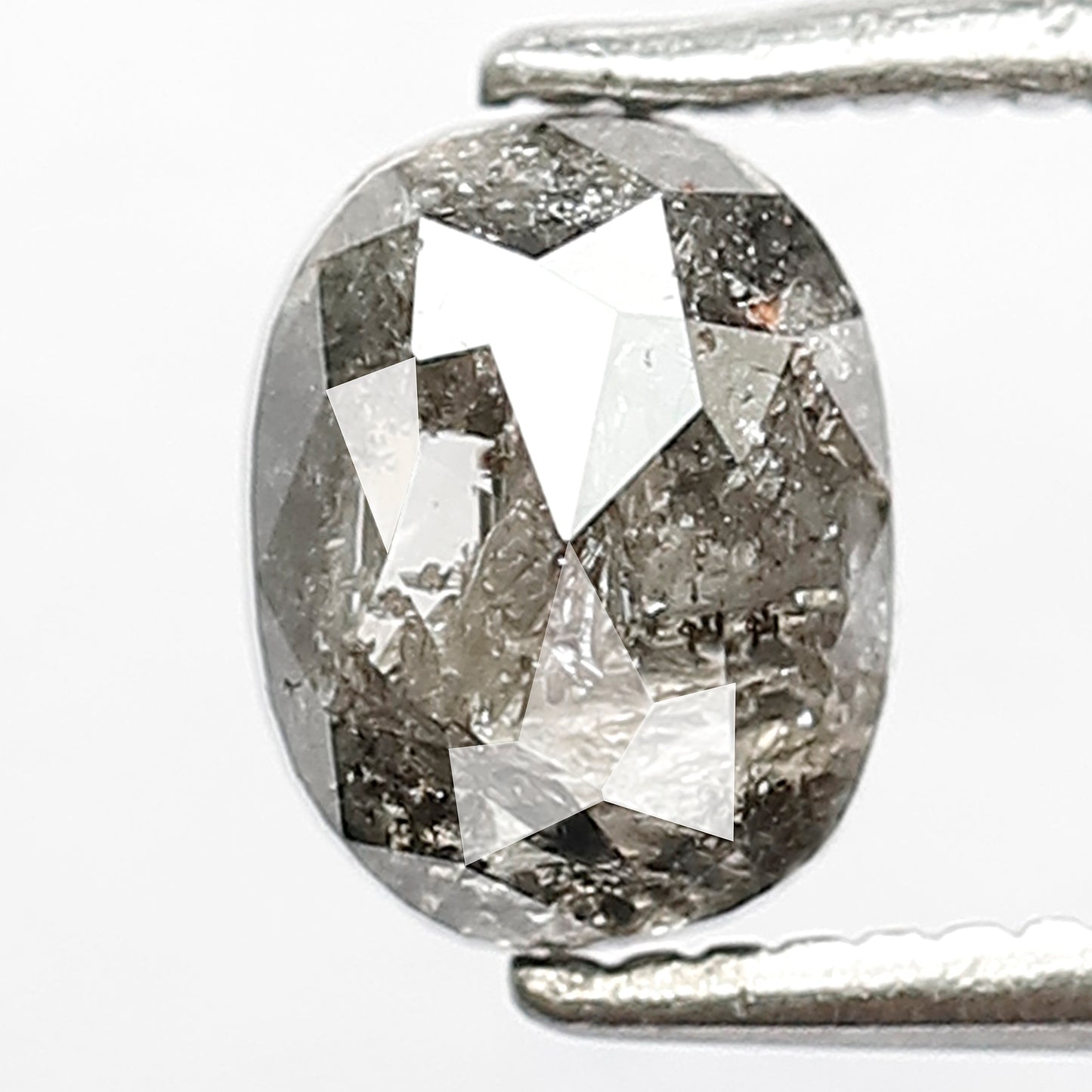 1.31 Ct Oval Shape Gray Black Salt & Pepper Diamond | Natural Loose Conflict Free Diamond