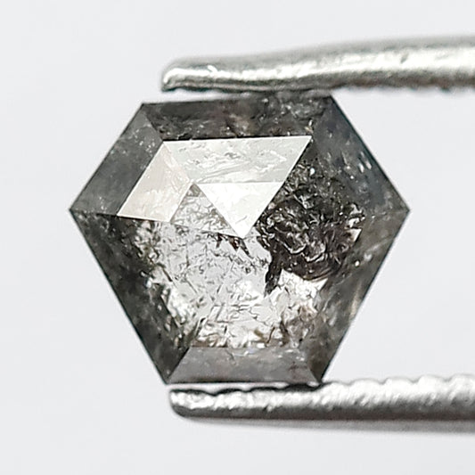 1.07 CT Geometric Shape Diamond , Natural Grey Black Color Diamond , Natural Diamond , Salt and Pepper Diamond , Loose Natural Diamond
