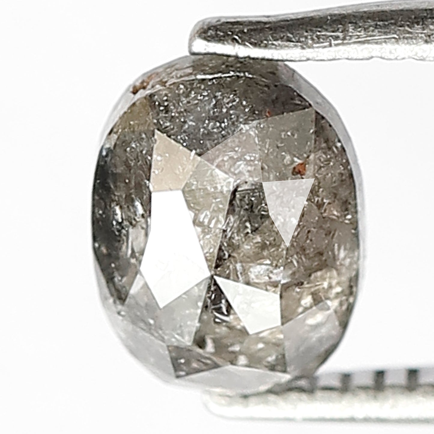 1.31 Ct Oval Shape Gray Black Salt & Pepper Diamond | Natural Loose Conflict Free Diamond