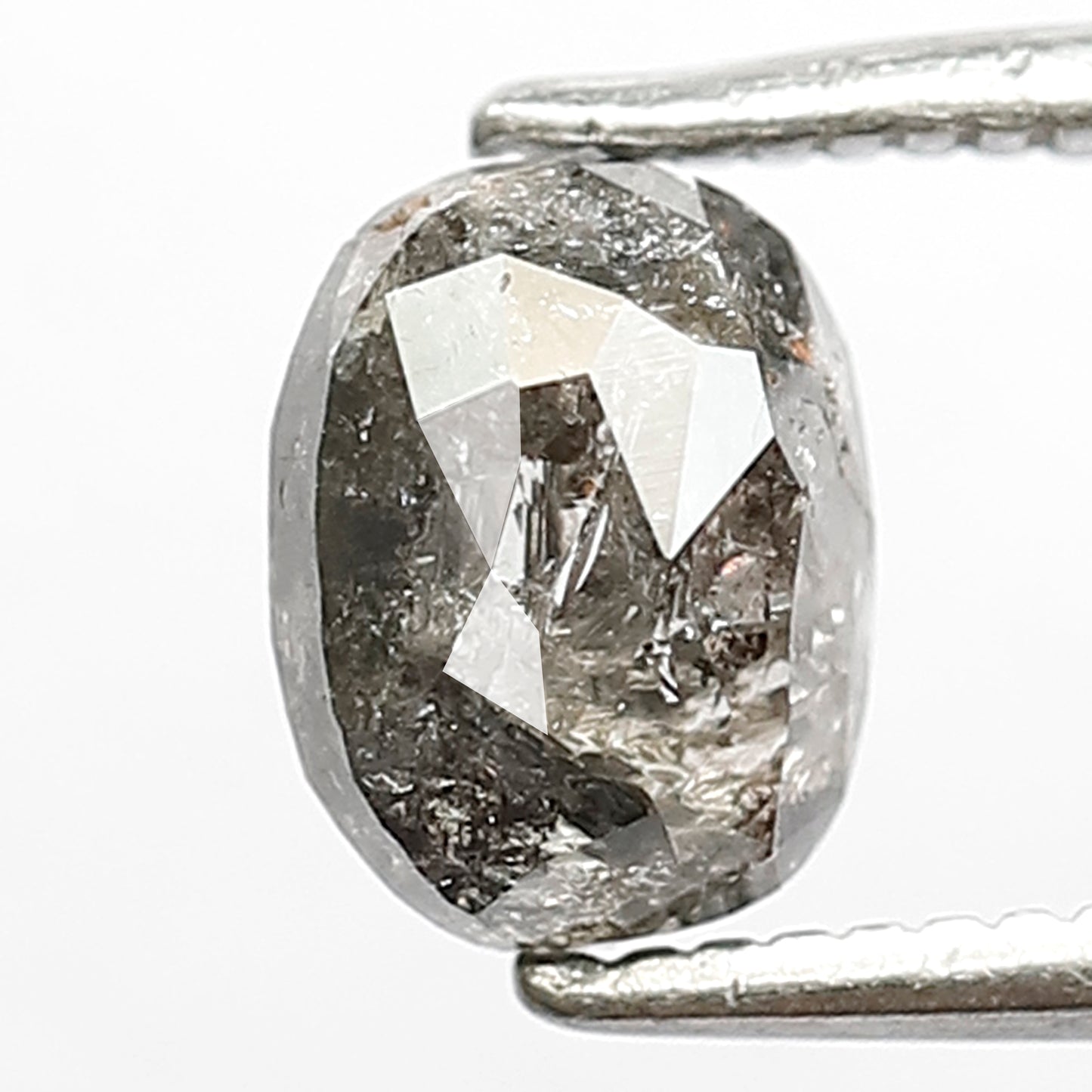 1.31 Ct Oval Shape Gray Black Salt & Pepper Diamond | Natural Loose Conflict Free Diamond