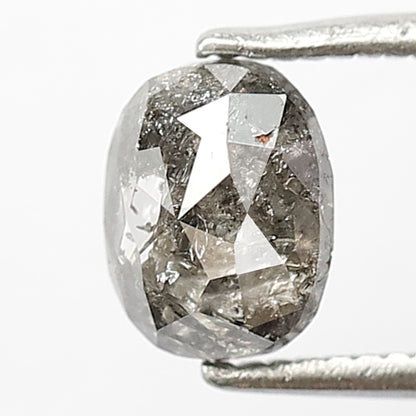 1.31 Ct Oval Shape Gray Black Salt & Pepper Diamond | Natural Loose Conflict Free Diamond