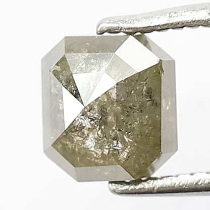 1.32 Ct Emerald Cut Rustic Diamond | Natural Greenish Conflict Free Loose Diamond for Ring