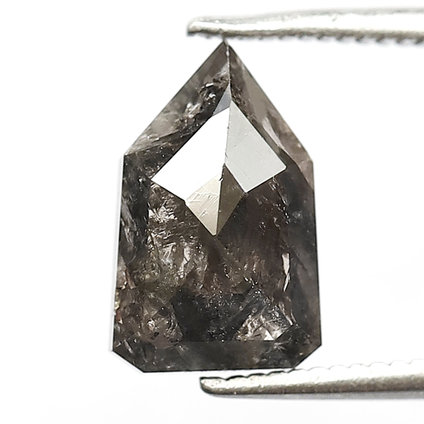 2.27 Ct Modified Cut Gray Black Salt & Pepper Diamond | Natural Loose Diamond for Custom Pendant