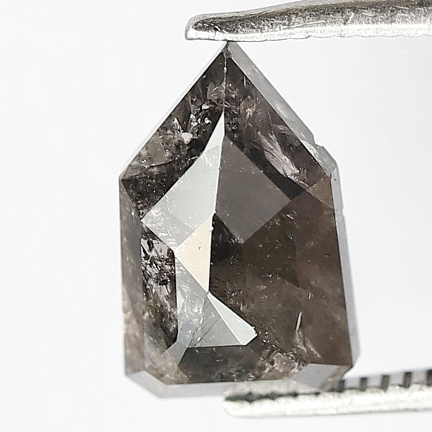 2.27 Ct Modified Cut Gray Black Salt & Pepper Diamond | Natural Loose Diamond for Custom Pendant