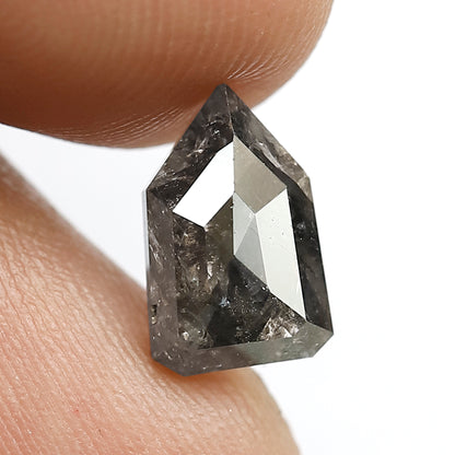 2.27 Ct Modified Cut Gray Black Salt & Pepper Diamond | Natural Loose Diamond for Custom Pendant
