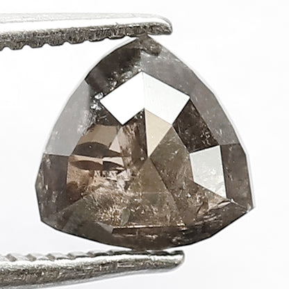 1.40 CT Natural Gray Black Diamond 6.8 mm Modified cut Salt and Pepper Loose Diamond