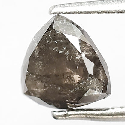 1.40 CT Natural Gray Black Diamond 6.8 mm Modified cut Salt and Pepper Loose Diamond