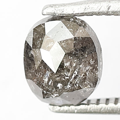 1.19 Ct Oval Shape Gray Black Salt & Pepper Diamond | Natural Conflict Free Loose Diamond for Jewelry