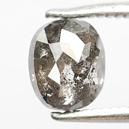 1.19 Ct Oval Shape Gray Black Salt & Pepper Diamond | Natural Conflict Free Loose Diamond for Jewelry