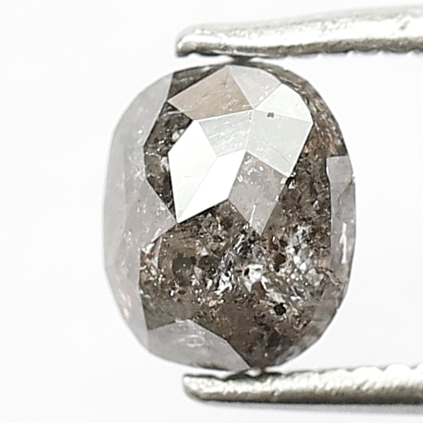 1.19 Ct Oval Shape Gray Black Salt & Pepper Diamond | Natural Conflict Free Loose Diamond for Jewelry