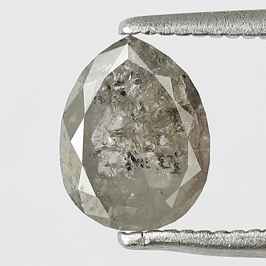 1.04 CT Loose Natural Pear Shape Salt and Pepper Diamond Natural Grey Black Color Diamond Natural Diamond Engagement Rings