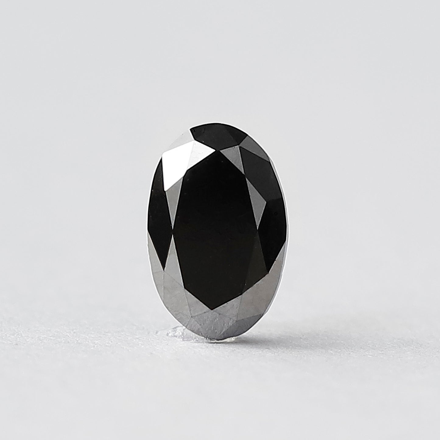 1.19 CT Oval Shape Black Diamond, Natural Treated Loose Diamond 8.20 mm for Unique Jewelry Stone
