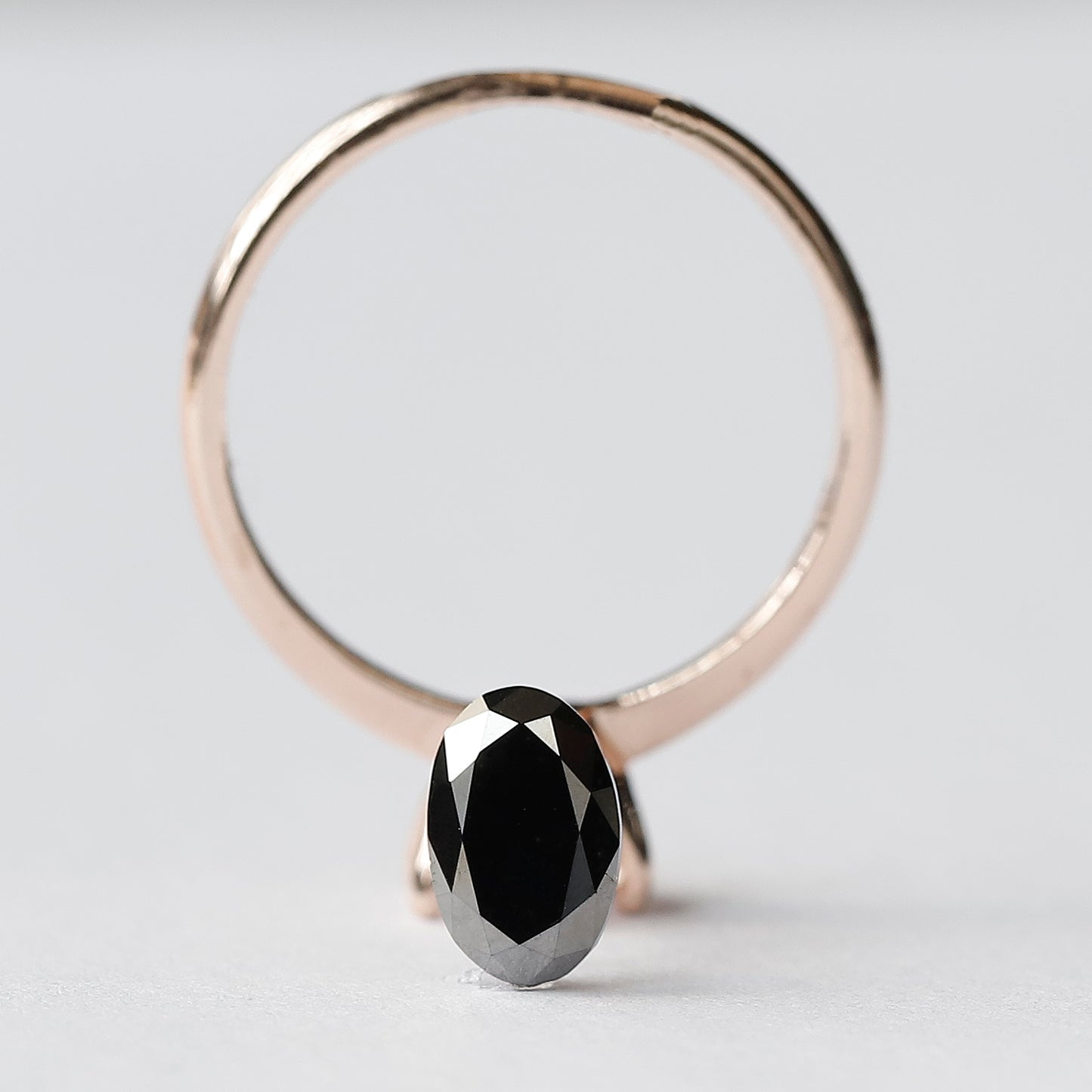 1.19 CT Oval Shape Black Diamond, Natural Treated Loose Diamond 8.20 mm for Unique Jewelry Stone