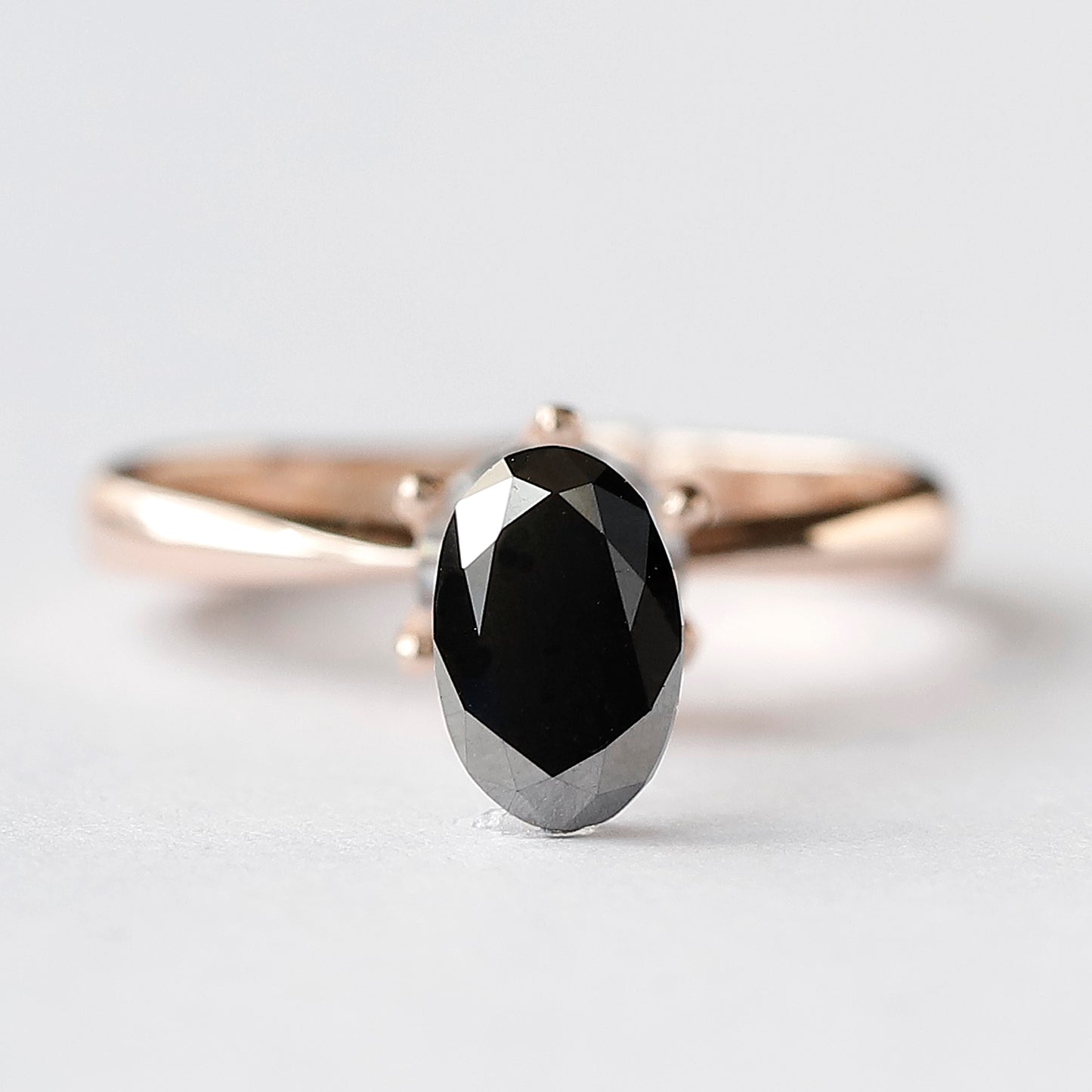 1.19 CT Oval Shape Black Diamond, Natural Treated Loose Diamond 8.20 mm for Unique Jewelry Stone