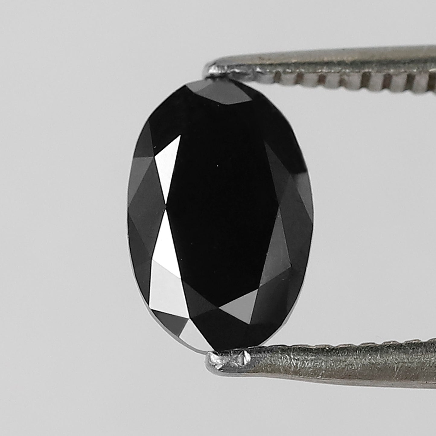 1.19 CT Oval Shape Black Diamond, Natural Treated Loose Diamond 8.20 mm for Unique Jewelry Stone