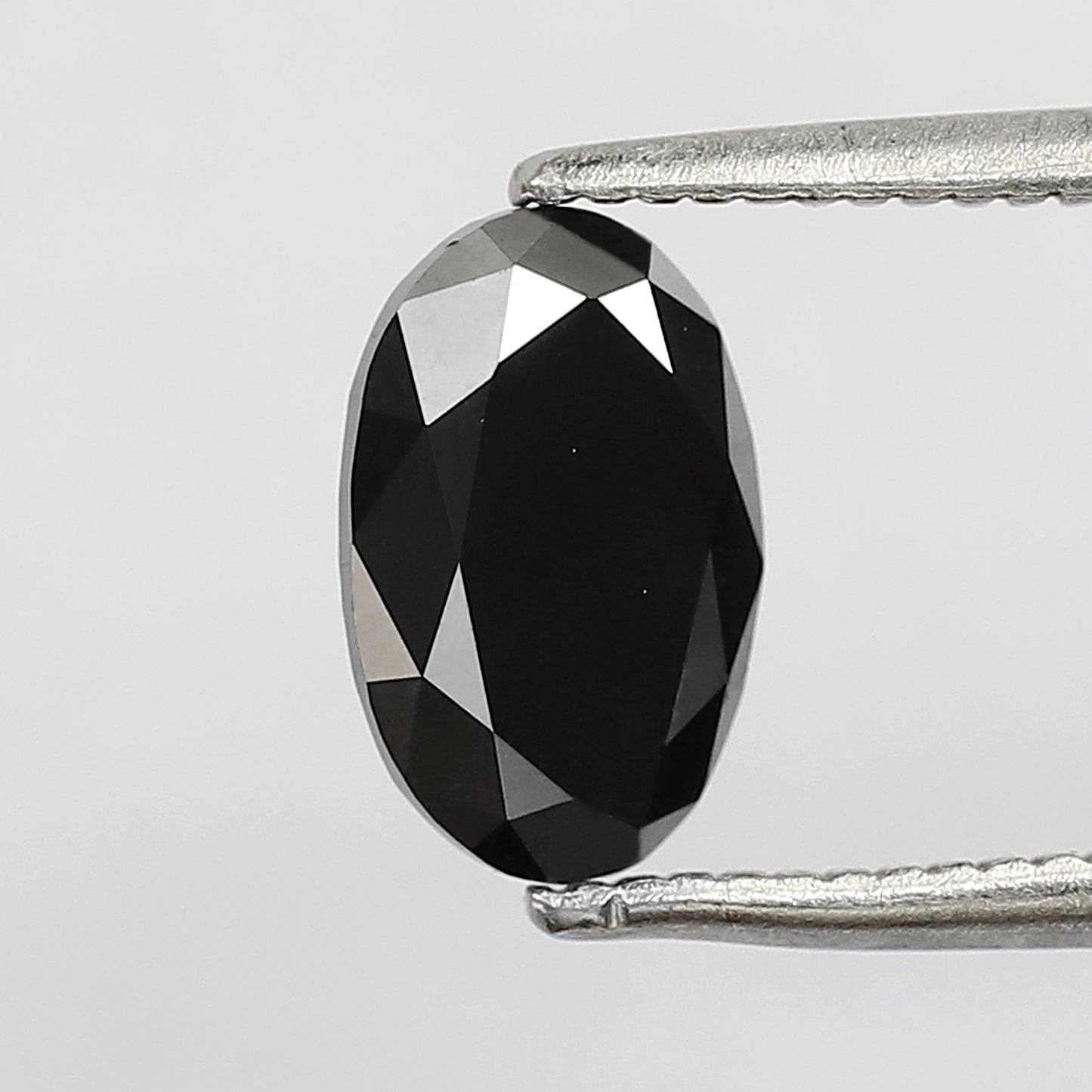 1.19 CT Oval Shape Black Diamond, Natural Treated Loose Diamond 8.20 mm for Unique Jewelry Stone