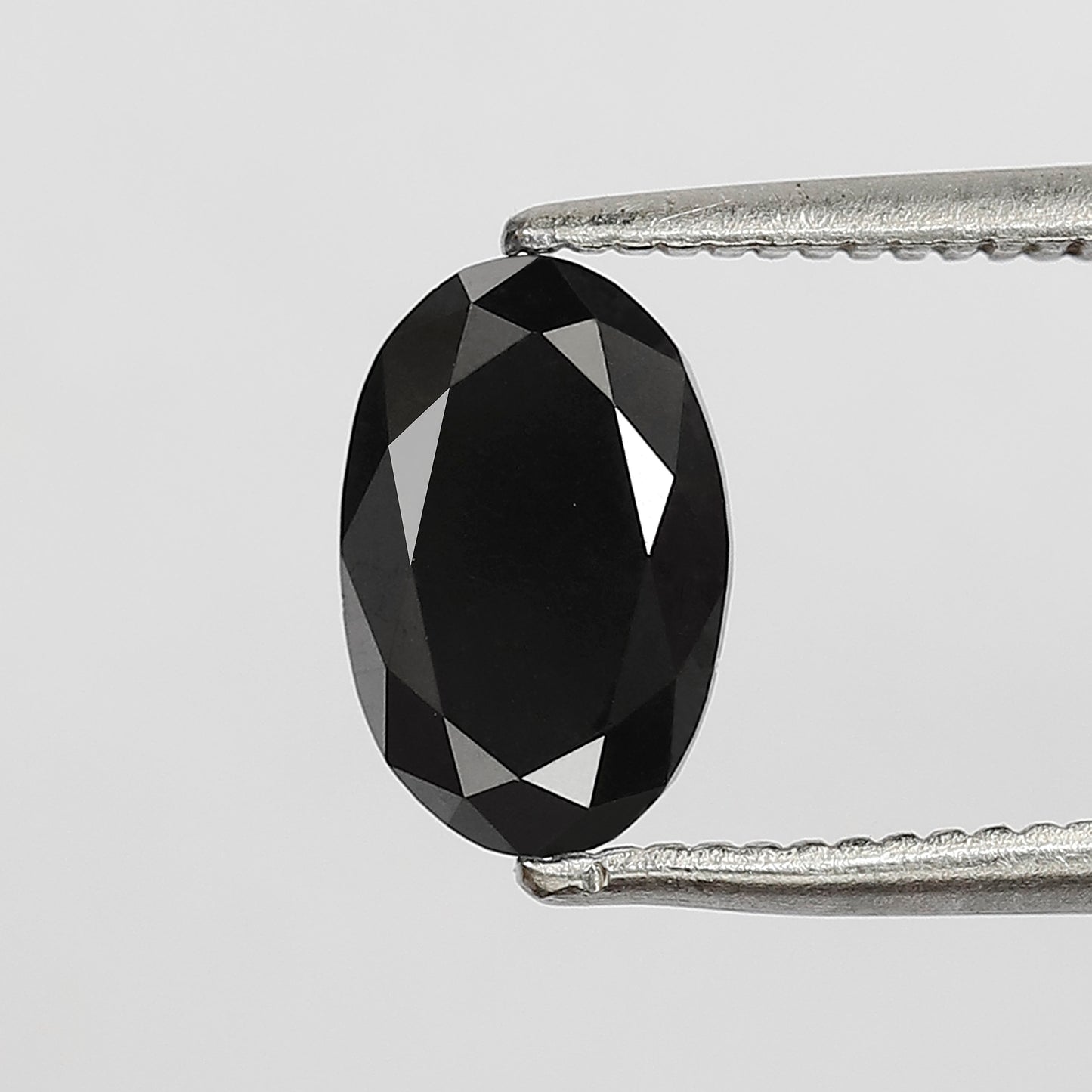 1.19 CT Oval Shape Black Diamond, Natural Treated Loose Diamond 8.20 mm for Unique Jewelry Stone