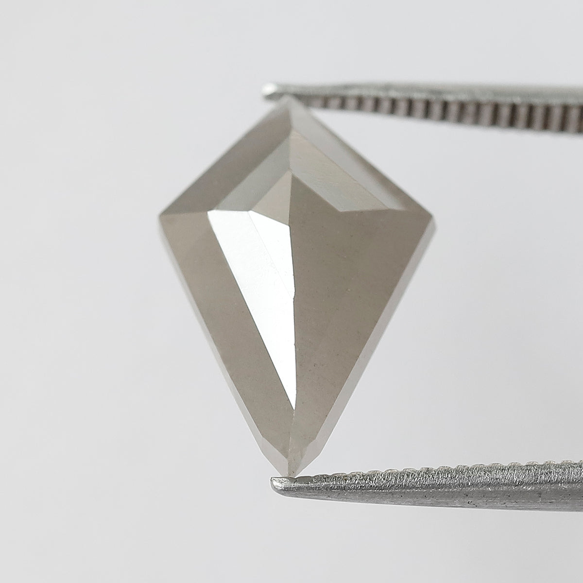 3.81 CT Kite Shape Salt and Pepper Diamond 15.50 MM Misty Grey Color Loose Natural Diamond For Engagement Ring