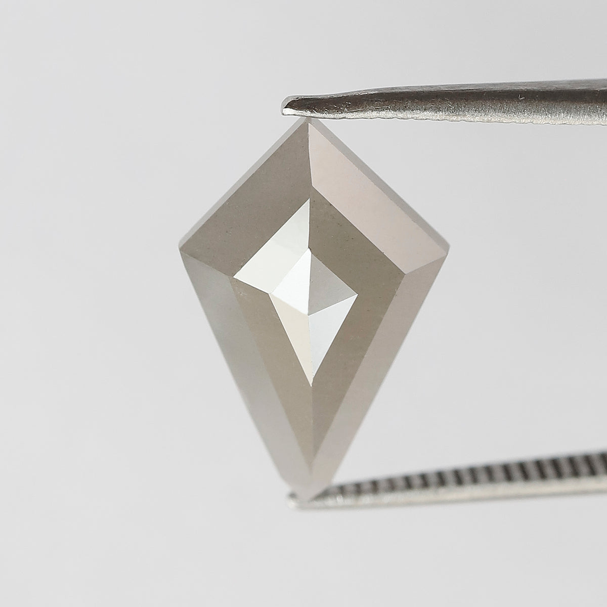 3.81 CT Kite Shape Salt and Pepper Diamond 15.50 MM Misty Grey Color Loose Natural Diamond For Engagement Ring