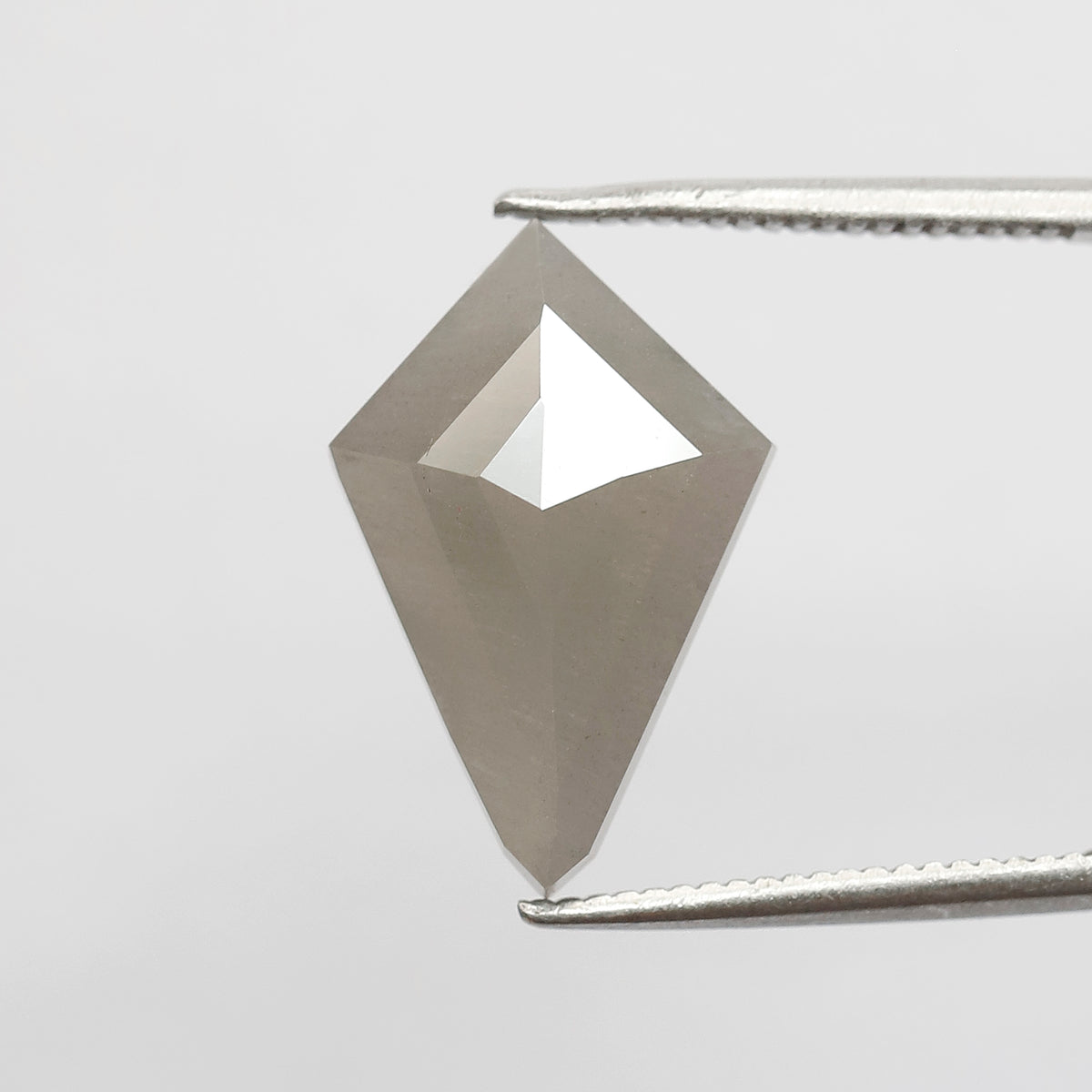 3.81 CT Kite Shape Salt and Pepper Diamond 15.50 MM Misty Grey Color Loose Natural Diamond For Engagement Ring