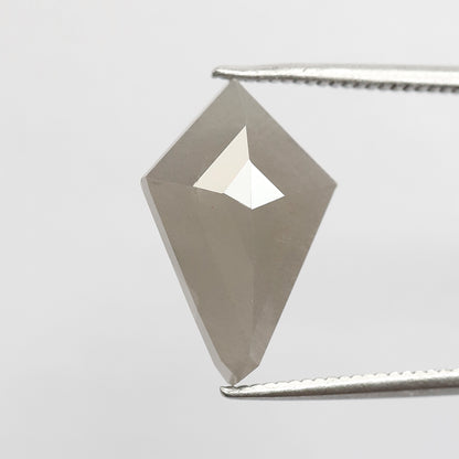 3.81 CT Kite Shape Salt and Pepper Diamond 15.50 MM Misty Grey Color Loose Natural Diamond For Engagement Ring