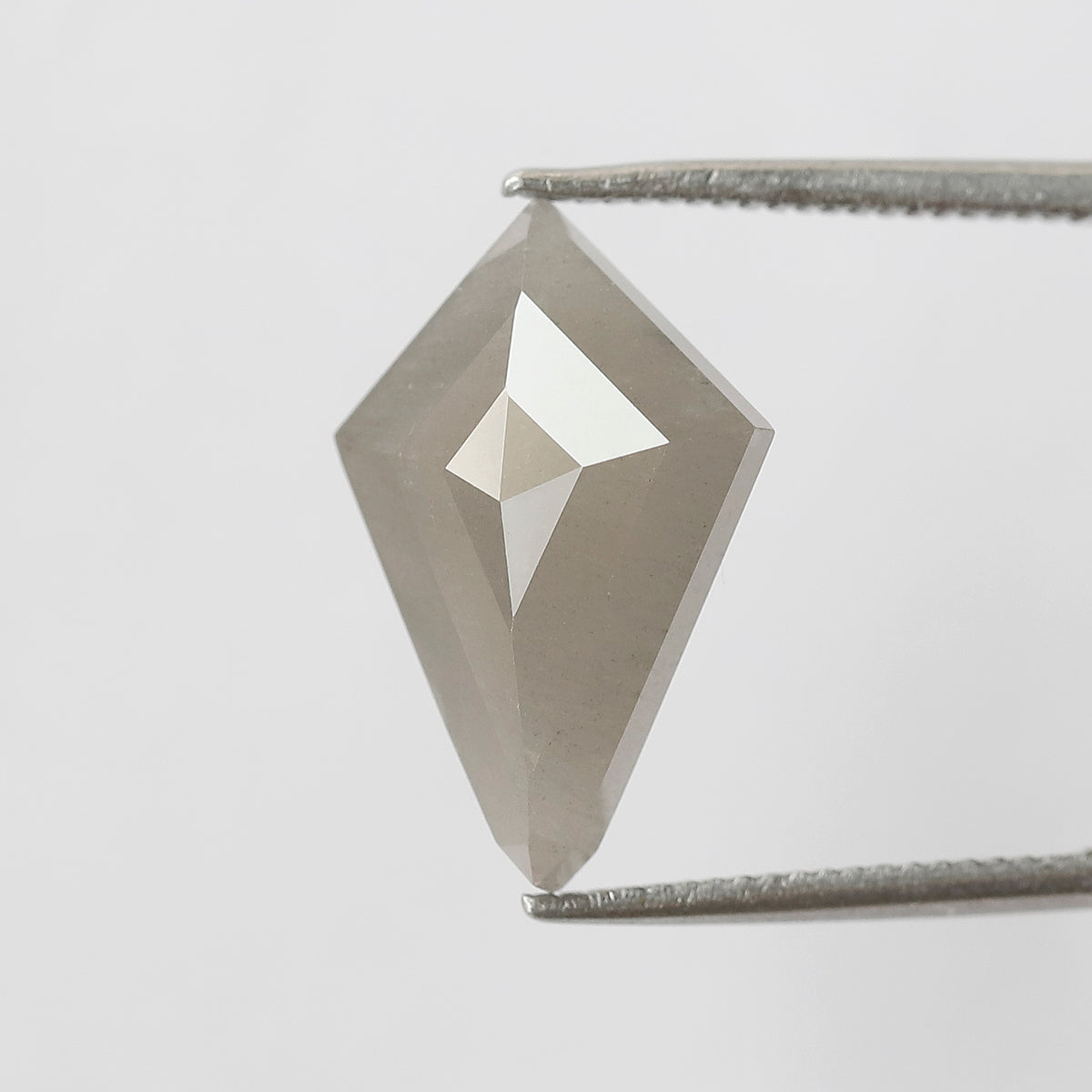 3.81 CT Kite Shape Salt and Pepper Diamond 15.50 MM Misty Grey Color Loose Natural Diamond For Engagement Ring