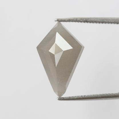 3.81 CT Kite Shape Salt and Pepper Diamond 15.50 MM Misty Grey Color Loose Natural Diamond For Engagement Ring
