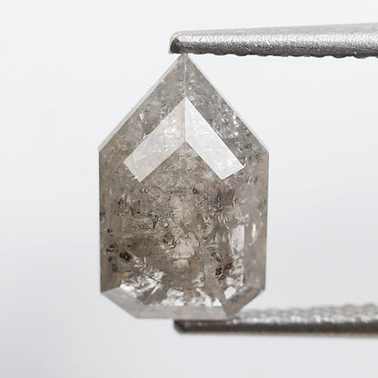 1.90 Ct Geometric Salt and Pepper Diamond, Gray Black Natural Loose Diamond, Earth Mined Conflict Free Stone