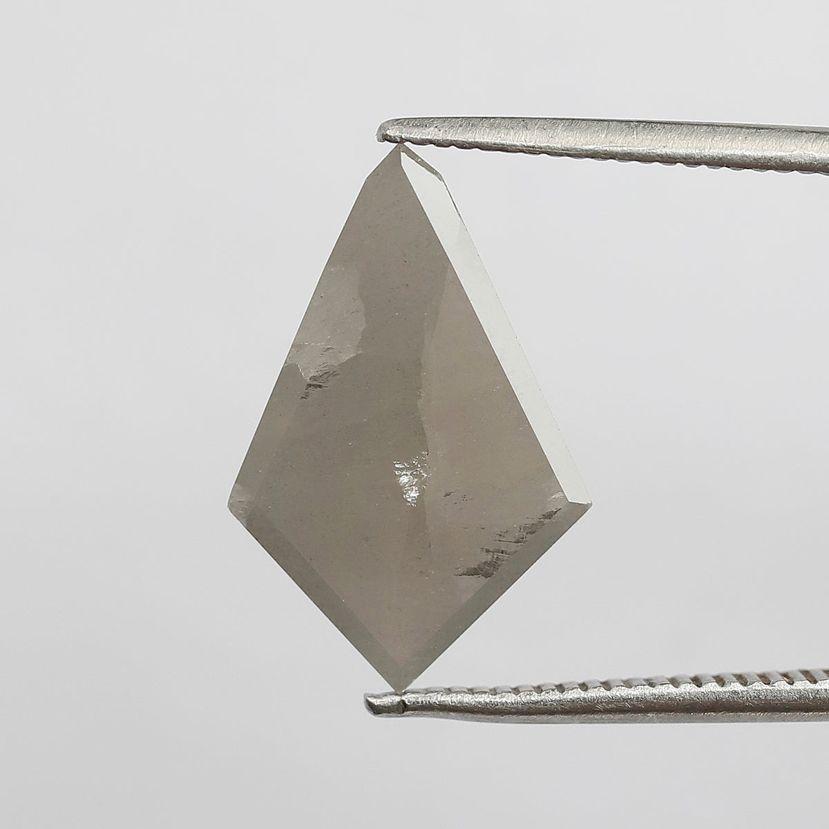 3.81 CT Kite Shape Salt and Pepper Diamond 15.50 MM Misty Grey Color Loose Natural Diamond For Engagement Ring
