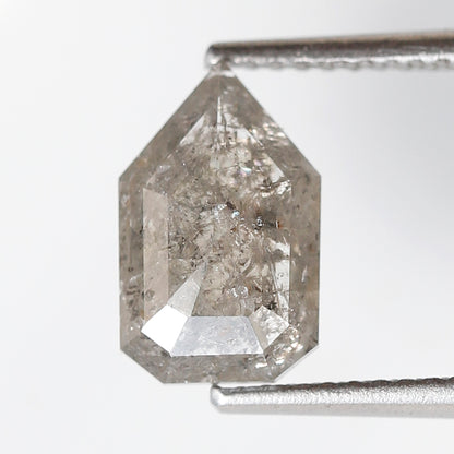 1.90 Ct Geometric Salt and Pepper Diamond, Gray Black Natural Loose Diamond, Earth Mined Conflict Free Stone