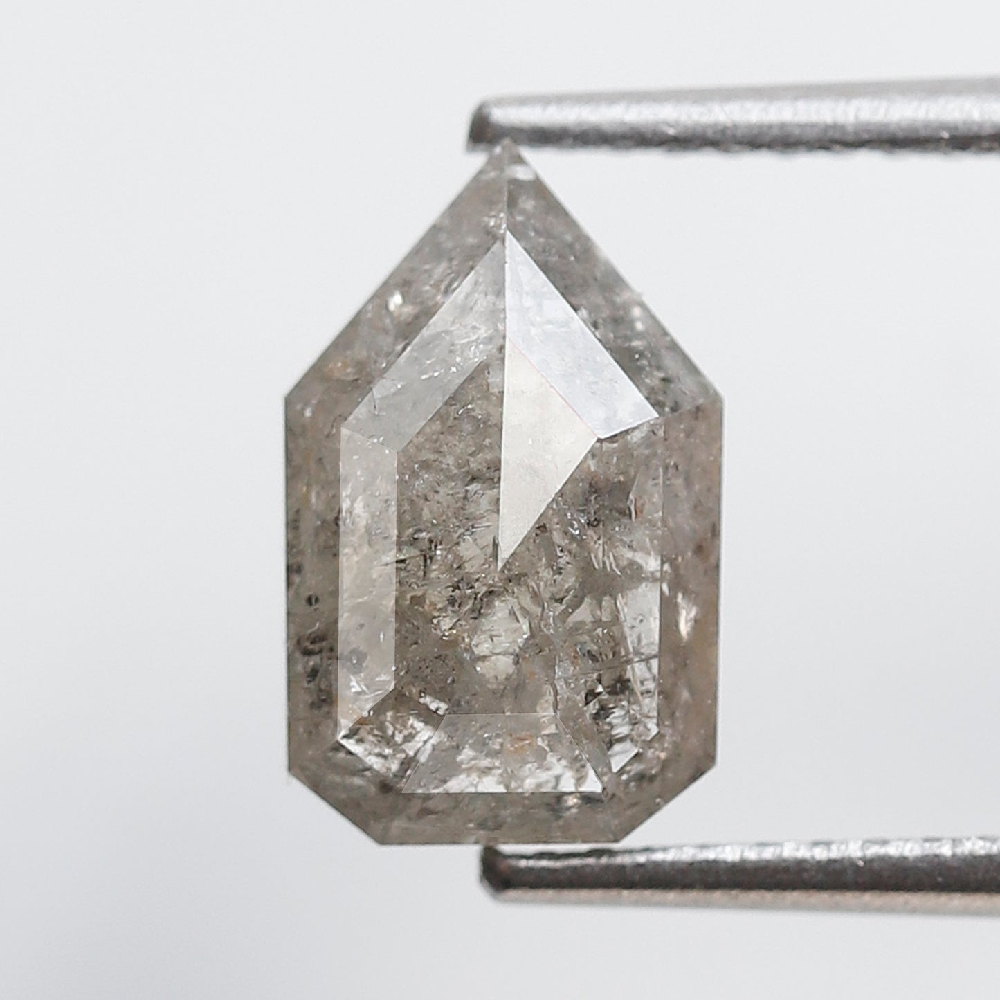 1.90 Ct Geometric Salt and Pepper Diamond, Gray Black Natural Loose Diamond, Earth Mined Conflict Free Stone