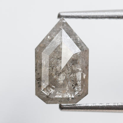 1.90 Ct Geometric Salt and Pepper Diamond, Gray Black Natural Loose Diamond, Earth Mined Conflict Free Stone