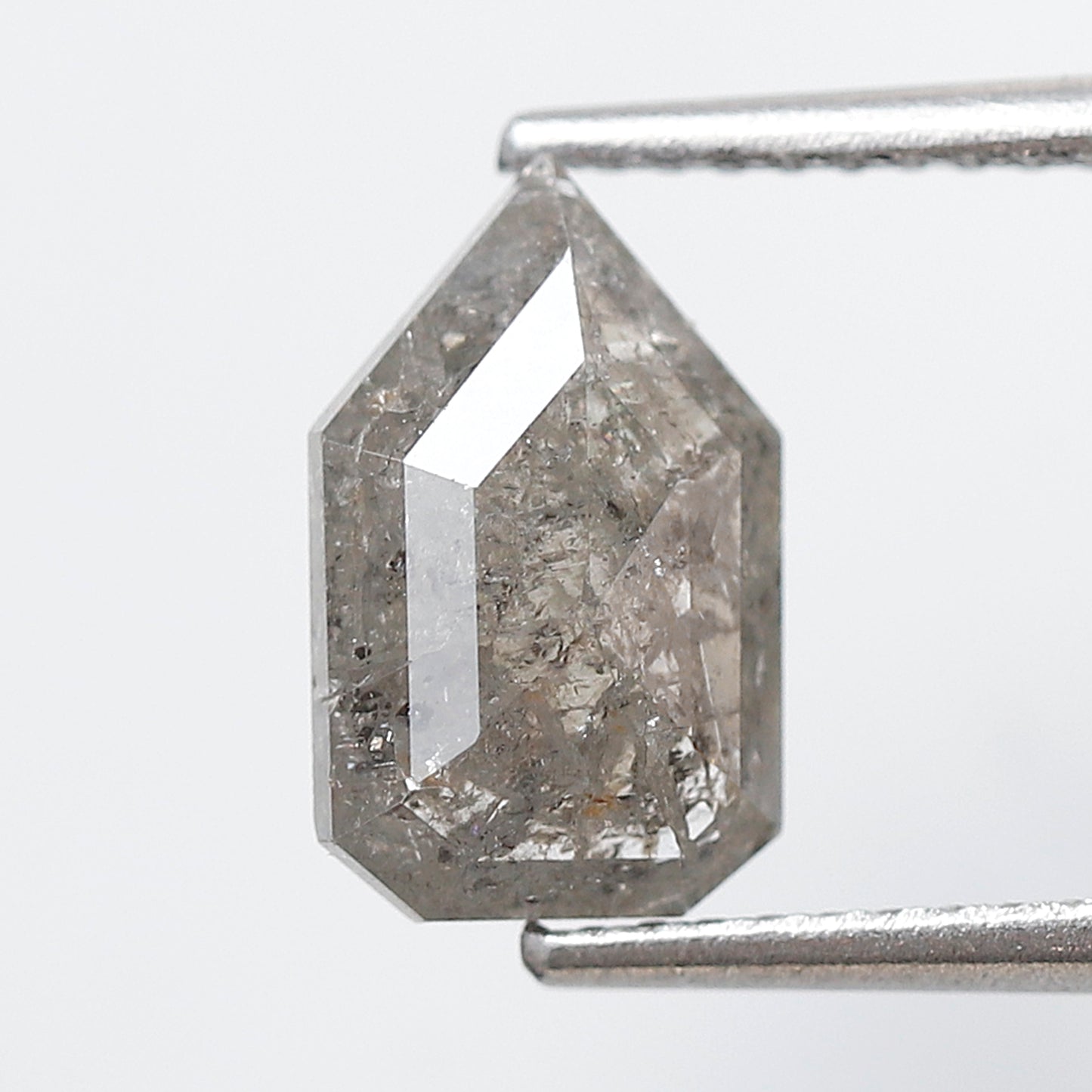 1.90 Ct Geometric Salt and Pepper Diamond, Gray Black Natural Loose Diamond, Earth Mined Conflict Free Stone