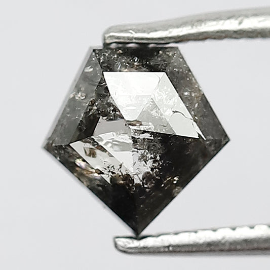 0.99 CT Loose Geometric Shape Natural Grey Black Color Salt and Pepper Diamond