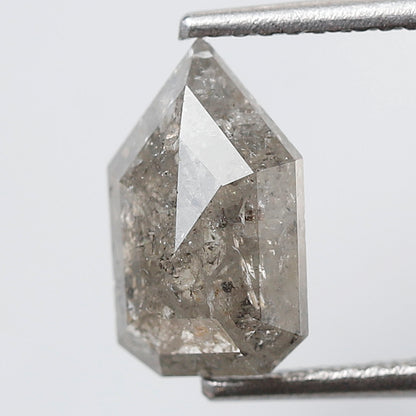 1.90 Ct Geometric Salt and Pepper Diamond, Gray Black Natural Loose Diamond, Earth Mined Conflict Free Stone