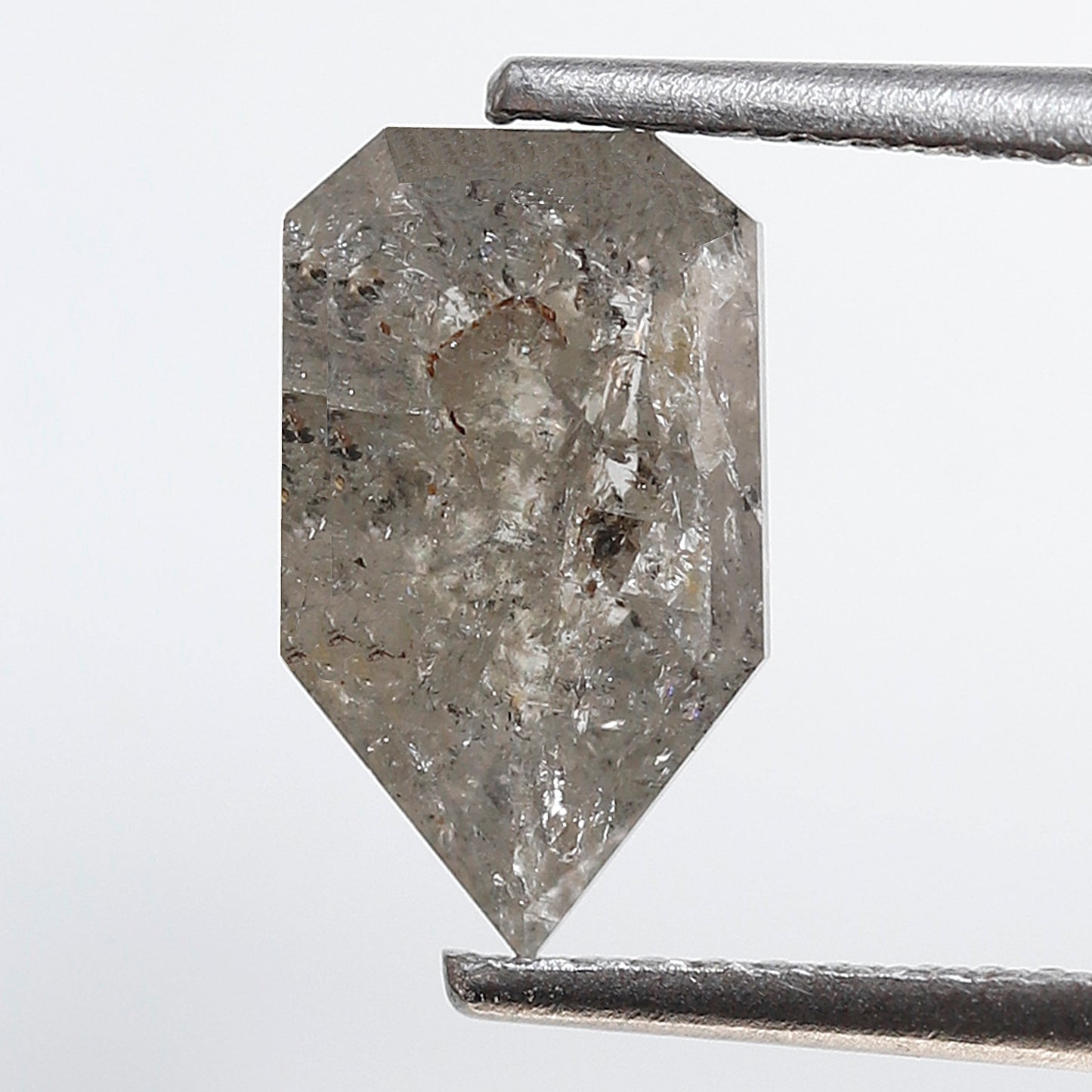 1.90 Ct Geometric Salt and Pepper Diamond, Gray Black Natural Loose Diamond, Earth Mined Conflict Free Stone