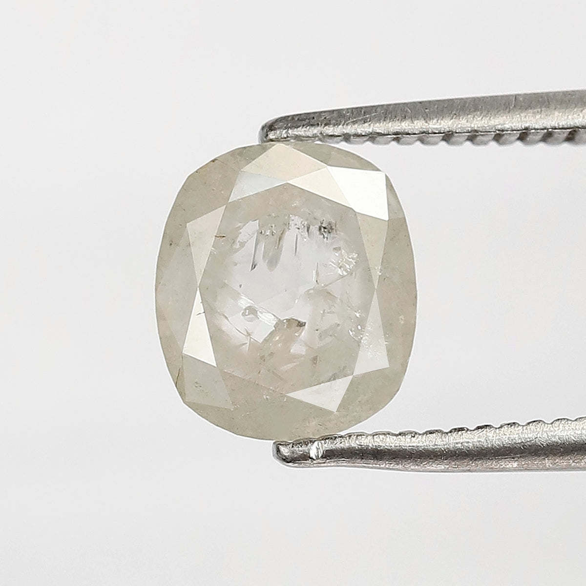 1.26 CT Oval Shape Salt And Pepper 7.40 MM Natural Loose Icy White Color Diamond For Her Gift