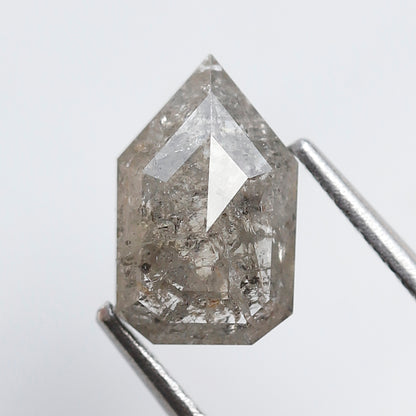 1.90 Ct Geometric Salt and Pepper Diamond, Gray Black Natural Loose Diamond, Earth Mined Conflict Free Stone