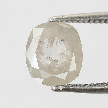 1.26 CT Oval Shape Salt And Pepper 7.40 MM Natural Loose Icy White Color Diamond For Her Gift
