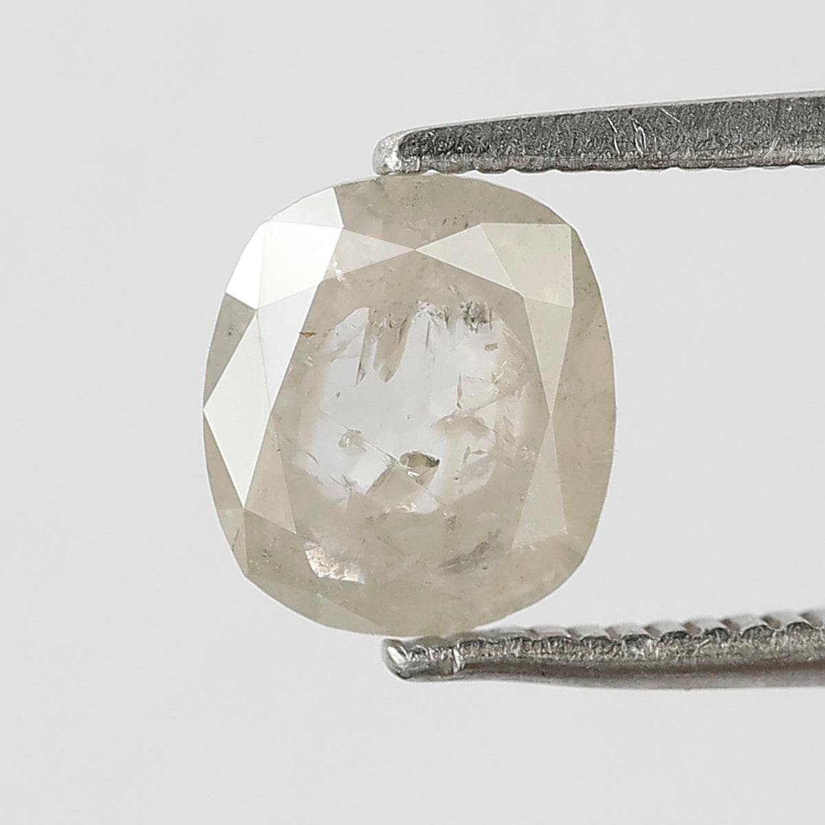 1.26 CT Oval Shape Salt And Pepper 7.40 MM Natural Loose Icy White Color Diamond For Her Gift