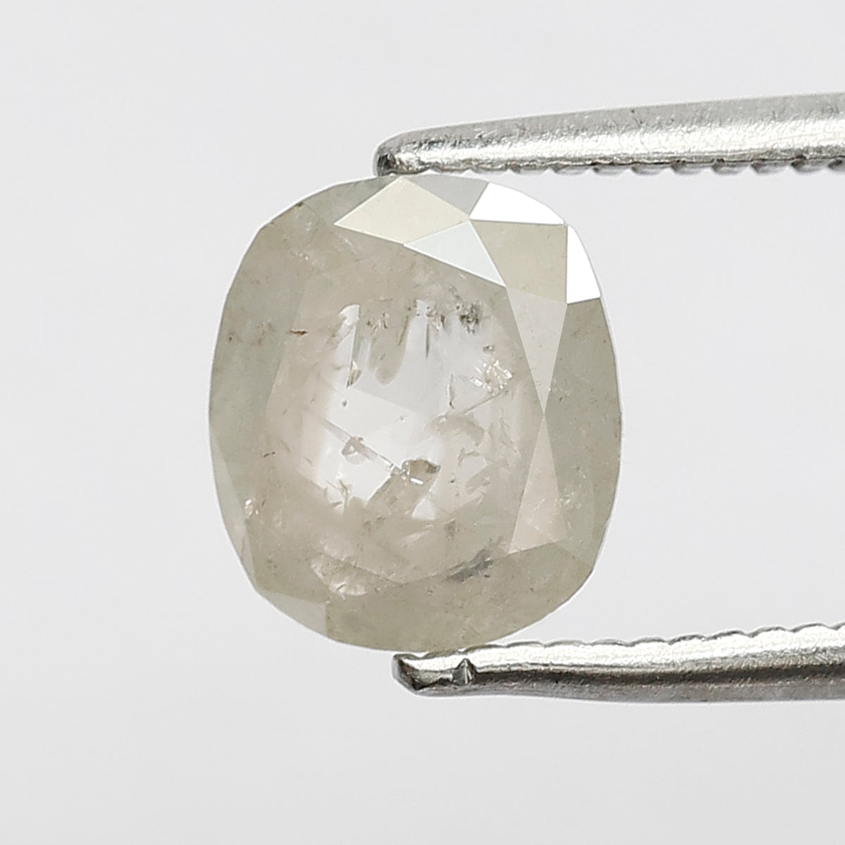 1.26 CT Oval Shape Salt And Pepper 7.40 MM Natural Loose Icy White Color Diamond For Her Gift