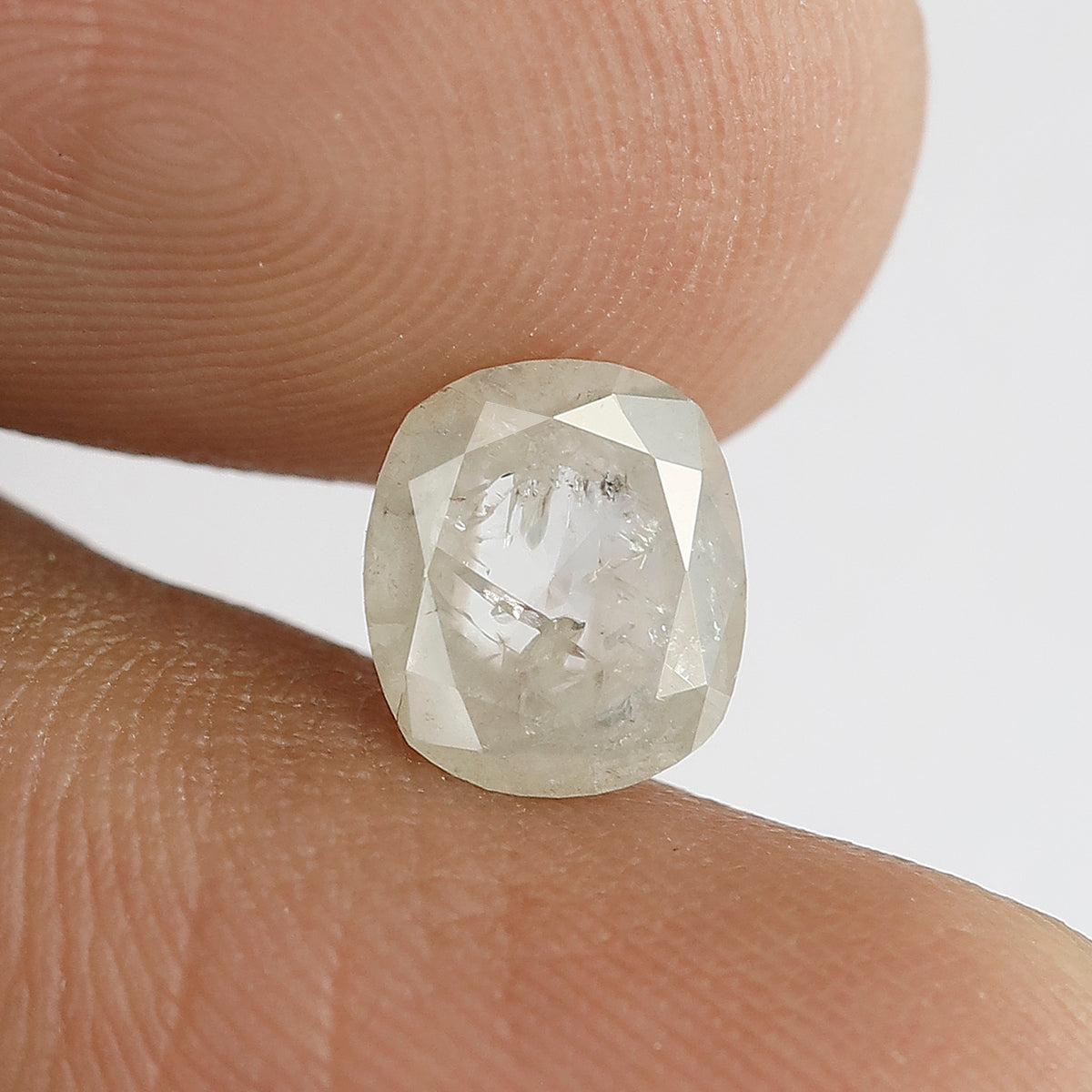 1.26 CT Oval Shape Salt And Pepper 7.40 MM Natural Loose Icy White Color Diamond For Her Gift