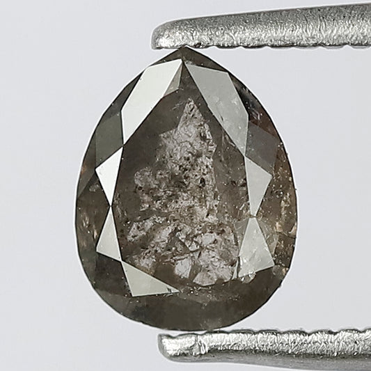 0.79 CT Pear Shape Diamond Loose Natural Diamond Natural Grey Black Color Diamond Natural Diamond Salt and Pepper Diamond Wedding Ring
