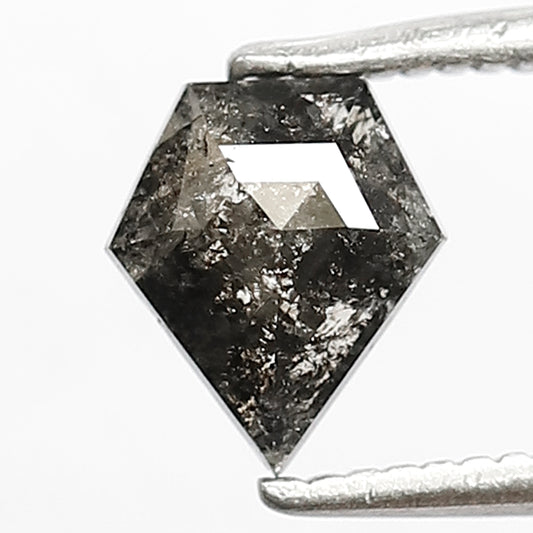 0.71 CT Pentagon Shape Salt and Pepper Diamond, 6.8 MM Natural Loose Diamond For Pendant