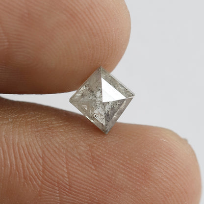 1.36 CT Kite Shape Salt and Pepper Diamond 7.50 MM Icy White Color Loose Natural Diamond For Engagement Ring