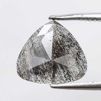 1.40 CT 9 MM Pear Shape Salt and Pepper Diamond Loose Natural Grey Black Color Diamond