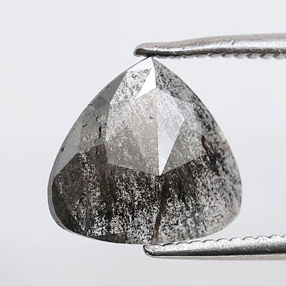 1.40 CT 9 MM Pear Shape Salt and Pepper Diamond Loose Natural Grey Black Color Diamond