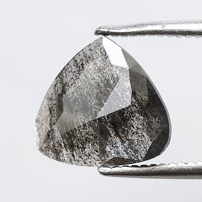 1.40 CT 9 MM Pear Shape Salt and Pepper Diamond Loose Natural Grey Black Color Diamond