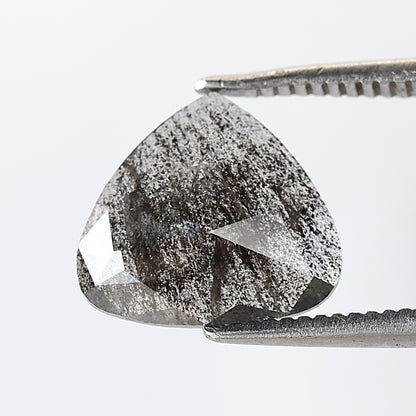 1.40 CT 9 MM Pear Shape Salt and Pepper Diamond Loose Natural Grey Black Color Diamond